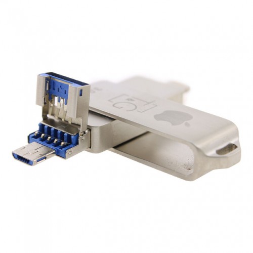 USB3.0 16Gb T&G 004 Lightning+MicroUSB Metal