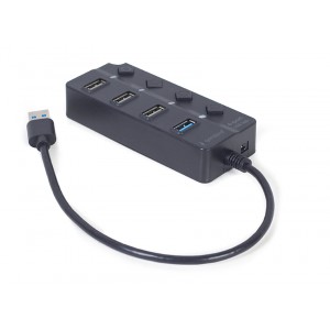 USB-хаб Gembird UHB-U3P1U2P3P-01 on/off (1xUSB3.1 + 3xUSB2.0 port)