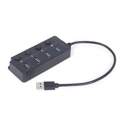USB-хаб Gembird UHB-U3P1U2P3P-01 on/off (1xUSB3.1 + 3xUSB2.0 port)