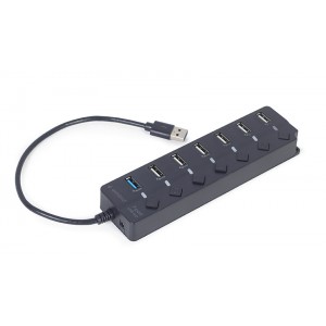 USB-хаб Gembird UHB-U3P1U2P6P-01 on/off (1xUSB3.1 + 6xUSB2.0 port)