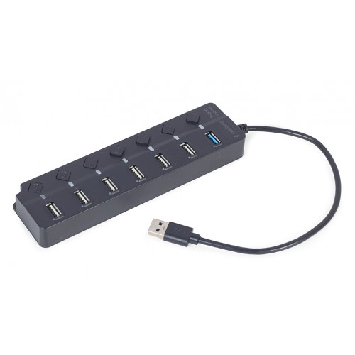 USB-хаб Gembird UHB-U3P1U2P6P-01 on/off (1xUSB3.1 + 6xUSB2.0 port)