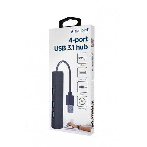 USB-хаб Gembird UHB-U3P4-04 (4xUSB3.0 port)