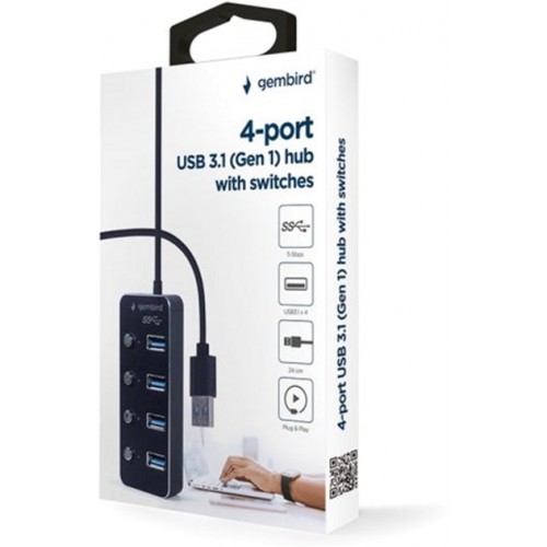 USB-хаб Gembird UHB-U3P4P-01 (4xUSB3.0 port)