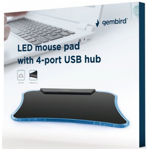 Игровая поверхность Gembird MP-LED-4P, 4xUSB HUB