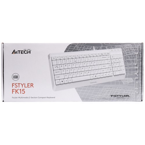 Клавиатура A4Tech FK15 Fstyler white