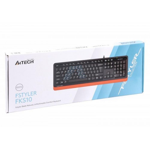 Клавиатура A4Tech FKS10 Fstyler orange
