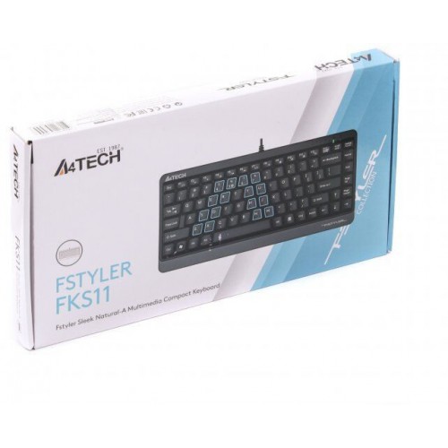 Клавиатура A4Tech FKS11 Fstyler grey