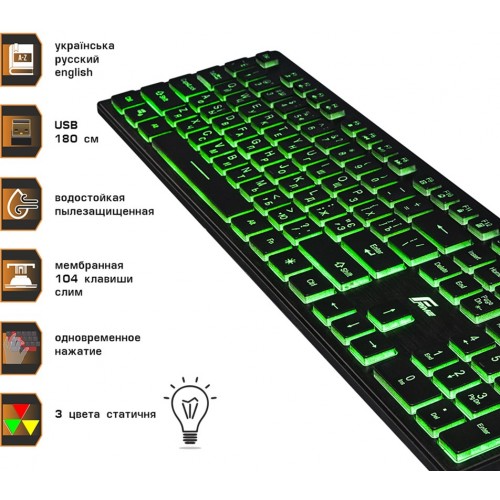 Клавіатура Frime FLK18210 Moonfox USB 3Color