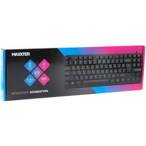 Клавіатура Maxxter KBM-U01-UA USB black