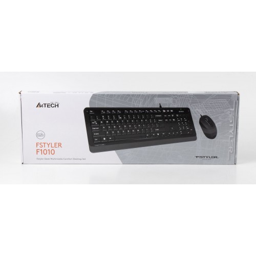 Комплект клавиатура и мышь A4Tech F1010 Fstyler grey