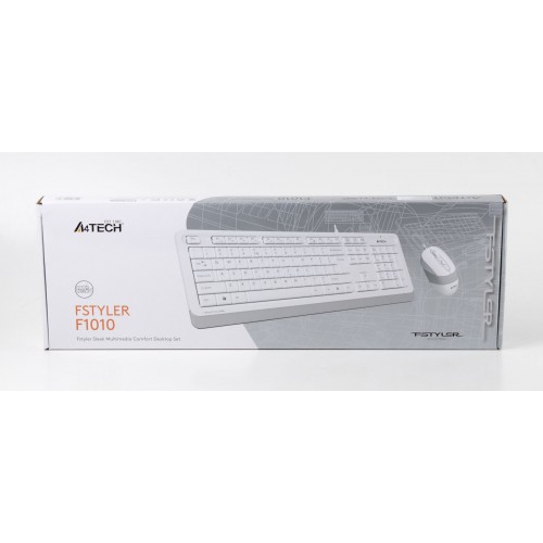 Комплект клавиатура и мышь A4Tech F1010 Fstyler white
