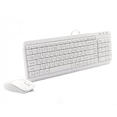 Комплект клавиатура и мышь A4Tech F1512 Fstyler white