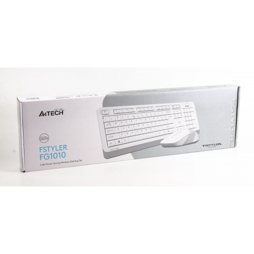 Комплект клавиатура и мышь A4Tech FG1010 Fstyler Wireless white
