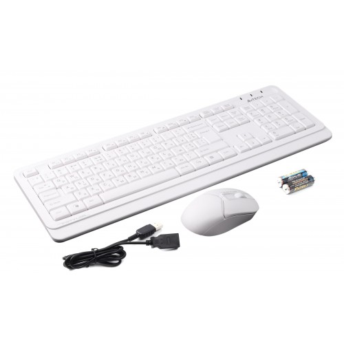 Комплект клавиатура и мышь A4Tech FG1012 Fstyler Wireless white