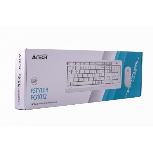 Комплект клавиатура и мышь A4Tech FG1012 Fstyler Wireless white