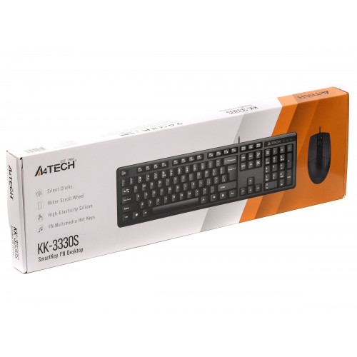 Комплект клавиатура и мышь A4Tech KK-3330S USB, black