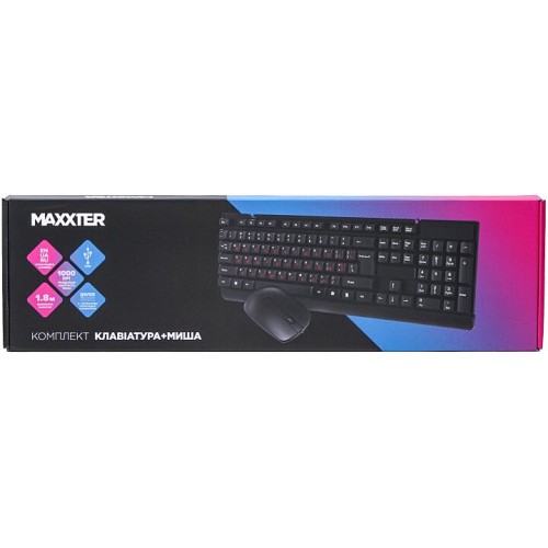 Комплект клавиатура и мышь Maxxter KMS-CM-02-UA Multimedia