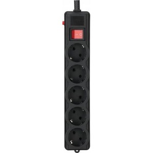 Сетевой фильтр Gembird SPG5-G-6B-PRO 1.8m black