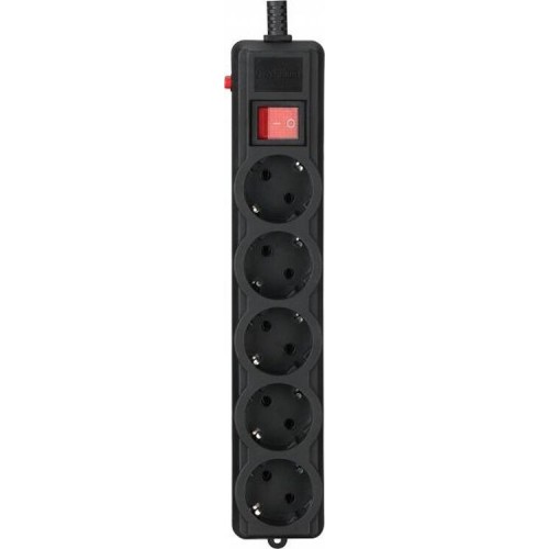 Мережевий фільтр Gembird SPG5-G-6B-PRO 1.8m black