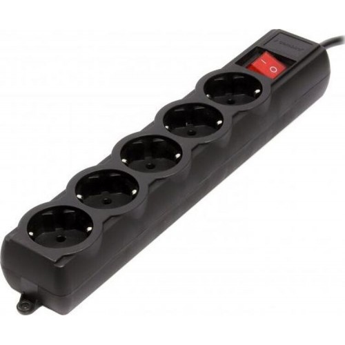Мережевий фільтр Gembird SPG5-G-6B-PRO 1.8m black
