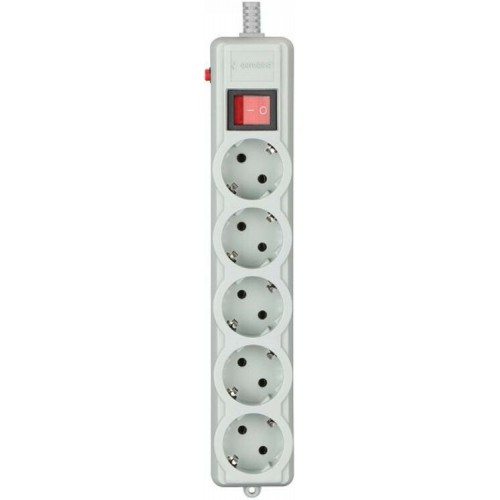 Мережевий фільтр Gembird SPG5-G-6G-PRO 1.8m grey