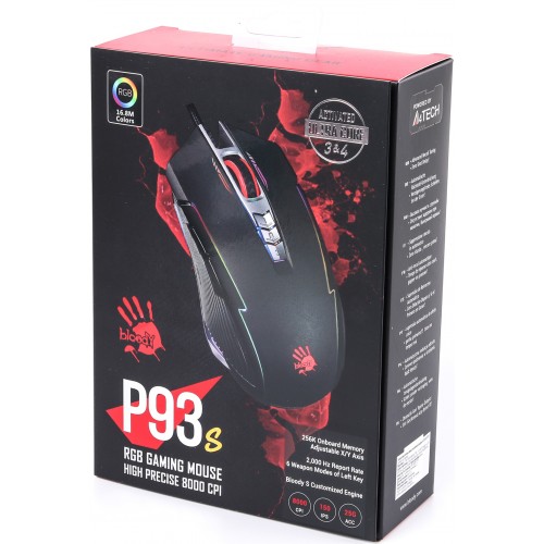 Мышь игровая A4Tech Bloody P93s Stone black