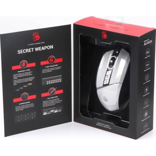 Мышь A4Tech Bloody W70 Max Activated Wireless Panda White
