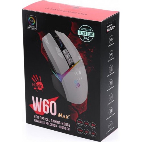 Мышь A4Tech Bloody W70 Max Activated Wireless Panda White