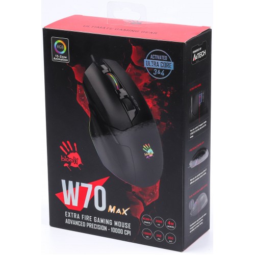 Мышь A4Tech Bloody W70 Max Activated Wireless Stone black