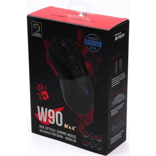 Мышь A4Tech Bloody W90 Max Activated Wireless Stone black