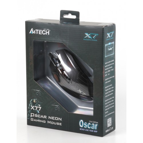 Мышь игровая A4Tech X77 Oscar Neon, USB