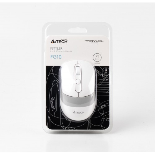 Мышь беспроводная A4Tech FG10 Fstyler White