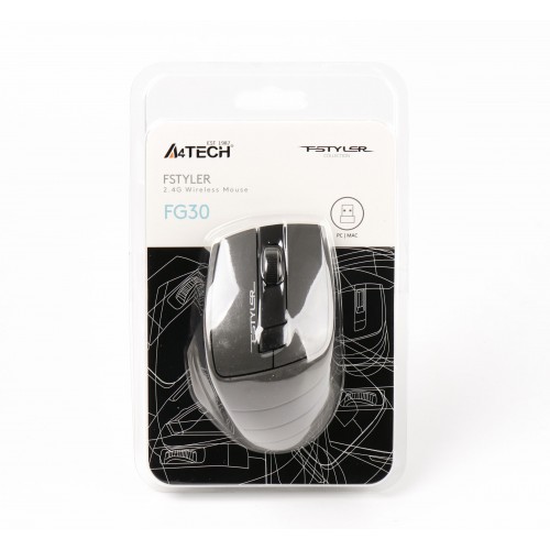 Мышь беспроводная A4Tech FG30 Fstyler Grey