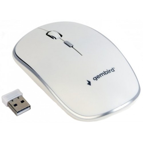 Мышь беспроводная Gembird MUSW-4B-01-W Wireless White