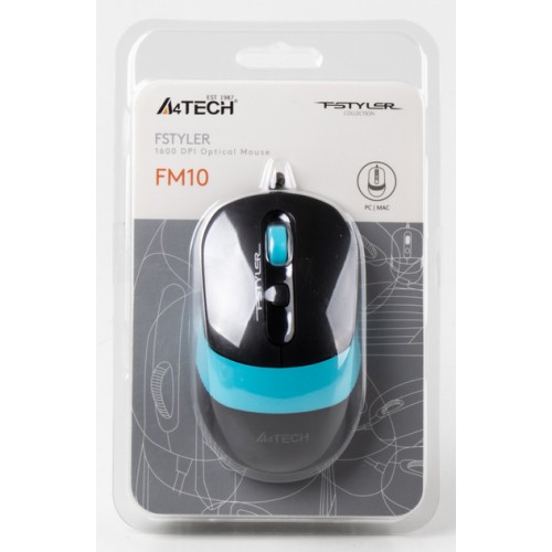 Мышь проводная A4Tech FM10 Fstyler Blue