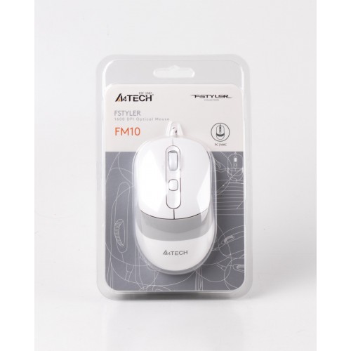 Мышь проводная A4Tech FM10 Fstyler White