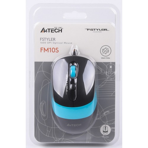 Мышь проводная A4Tech FM10S Fstyler Blue