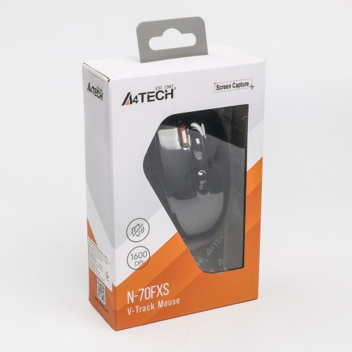 Мышь проводная A4Tech N-70FXS Black