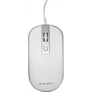 Мышь проводная Gembird MUS-4B-06-WS, USB White / Grey