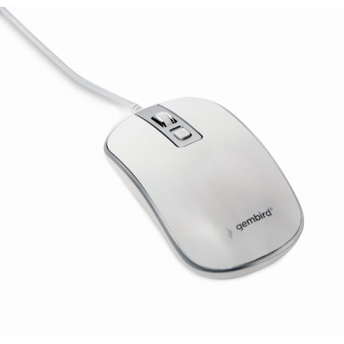 Мышь проводная Gembird MUS-4B-06-WS, USB White / Grey