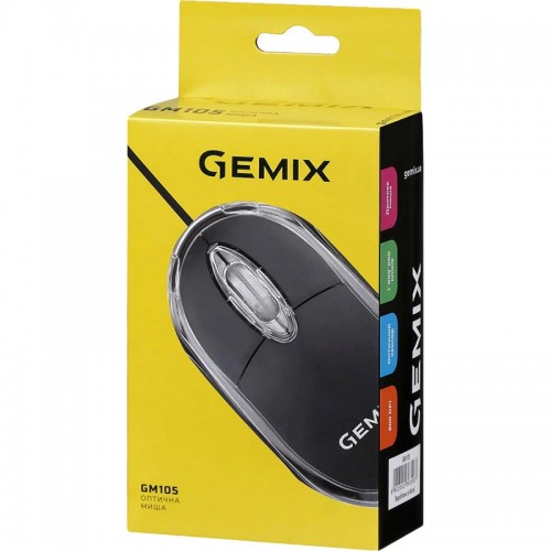 Мышь проводная Gemix GM105 Black