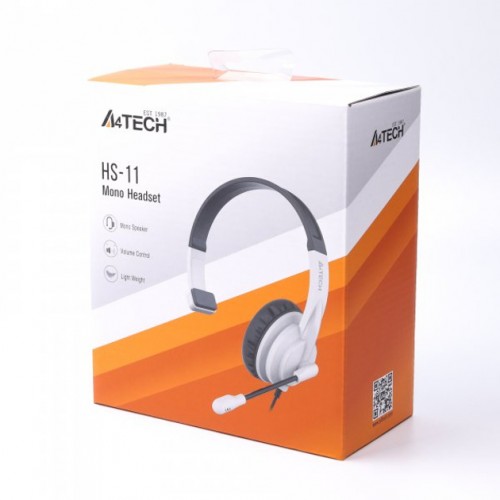 Моногарнитура A4Tech HS-11 Black/White