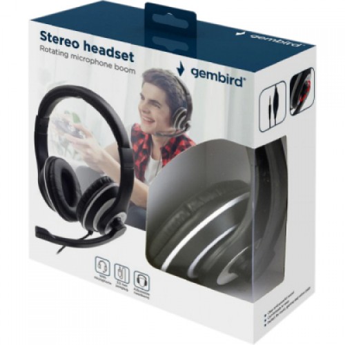 Навушники Gembird MHS-03-BKWT black/white