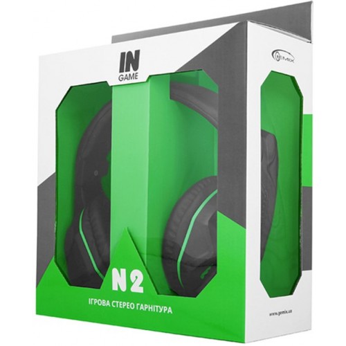 Наушники GEMIX N2 LED Black/Green