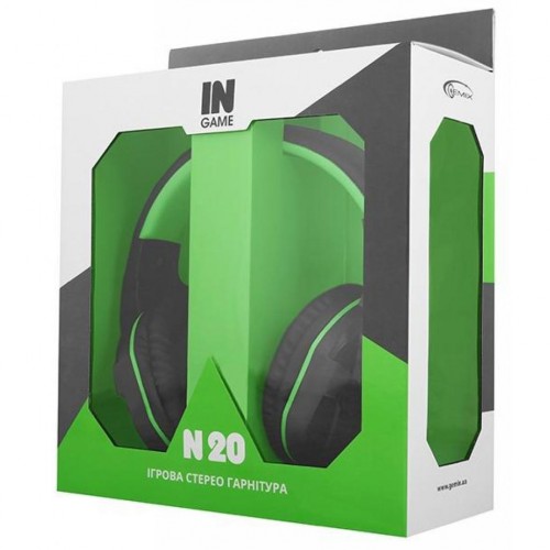 Навушники GEMIX N20 black/green Gaming