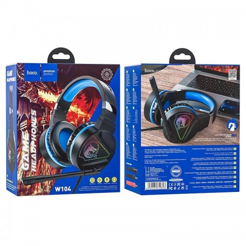 Навушники Hoco W104 Drift Gaming blue