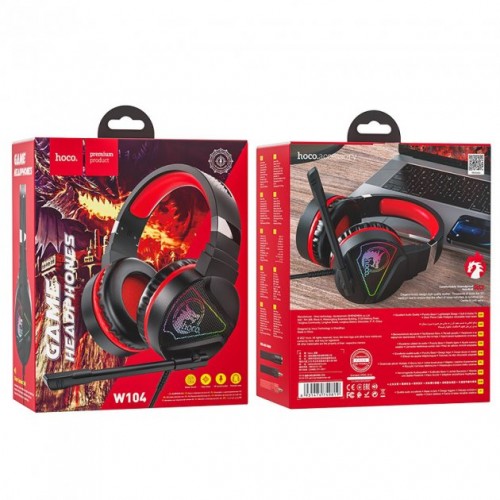 Навушники Hoco W104 Drift Gaming red