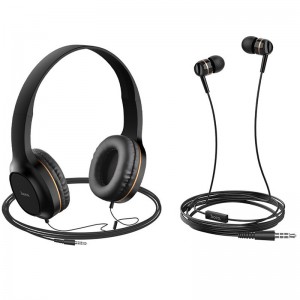 Навушники Hoco W24 Enlighten Set 2in1 Gold