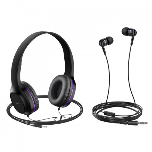 Навушники Hoco W24 Enlighten Set 2in1 Purple