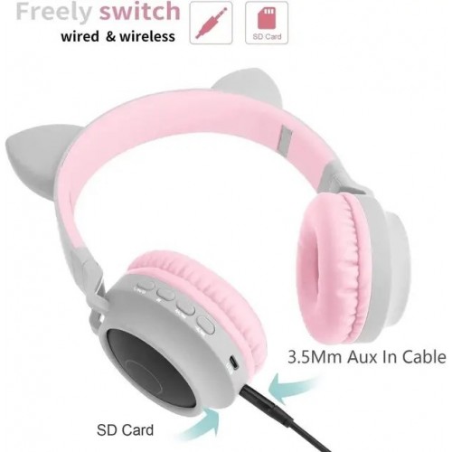 Навушники Hoco W27 Cat Ear Grey